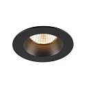 Luminaria empotrable para techos NEW TRIA® UNIVERSAL redondo IP20 / IP65, negro regulable
