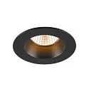 SLV Luminaria empotrable para techos NEW TRIA® UNIVERSAL redondo IP20 / IP65, negro regulable