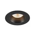 SLV Luminaria empotrable para techos NEW TRIA® UNIVERSAL redondo IP20 / IP65, negro regulable
