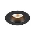 SLV Luminaria empotrable para techos NEW TRIA® UNIVERSAL redondo IP20 / IP65, negro regulable