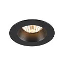 SLV Luminaria empotrable para techos NEW TRIA® UNIVERSAL redondo IP20 / IP65, negro regulable