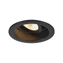 SLV Aro empotrado en el techo NEW TRIA® 68 redondo, profundo, negro