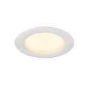 Recubrimiento DOWNLIGHT V 100 plano, con resortes de clip, blanco