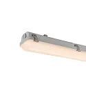SLV Luminaria para locales húmedos WATERPROOF V 1200 ON-OFF resistente a los impactos, conmutable IP66, gris 