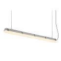 SLV Luminaria para locales húmedos WATERPROOF V 1200 DALI controlable por DALI, resistente a los impactos IP66, gris regulable