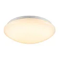 SLV Luminaria de pared y techo SURFACE V 390 CCT Switch, conmutable, multipower, abombado, con cable a través de IP44, blanco 