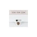 SLV Luminaria de pared y techo SURFACE V 390 CCT Switch, conmutable, multipower, abombado, con cable a través de IP44, blanco 