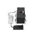 SLV ceiling recessed luminaire KADUX DOUBLE square IP20, black, white dimmable