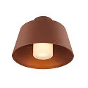 Luminaria de techo para exteriores PHOTONI con espaciador, cónico E27 IP65, color oxidado regulable