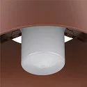 SLV Luminaria de techo para exteriores PHOTONI con espaciador, cónico E27 IP65, color oxidado regulable