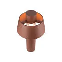 SLV Luminaria de pie para exteriores PHOTONI 45 resistente a los impactos, cónico E27 IP65, color oxidado regulable