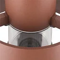 SLV Luminaria de pie para exteriores PHOTONI 45 resistente a los impactos, cónico E27 IP65, color oxidado regulable