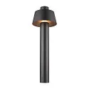 Luminaria de pie para exteriores PHOTONI 75 resistente a los impactos, cónico E27 IP65, negro mate regulable