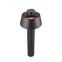 SLV Luminaria de pie para exteriores PHOTONI 75 resistente a los impactos, cónico E27 IP65, negro mate regulable