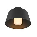 Luminaria de techo para exteriores PHOTONI con espaciador, cónico E27 IP65, negro mate regulable