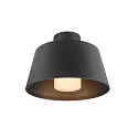 SLV Luminaria de techo para exteriores PHOTONI con espaciador, cónico E27 IP65, negro mate regulable