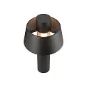 SLV Luminaria de pie para exteriores PHOTONI 45 resistente a los impactos, cónico E27 IP65, negro mate regulable