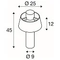 SLV Luminaria de pie para exteriores PHOTONI 45 resistente a los impactos, cónico E27 IP65, negro mate regulable