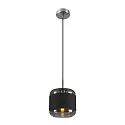 Luminaria colgante PANTILO ROPE 20 E27 IP20, plata regulable