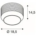SLV Luminaria de pared y techo PANTILO ROPE 19 cilíndrico E27 IP20, plata regulable