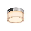 SLV wall and ceiling luminaire CYFT IP44, black dimmable
