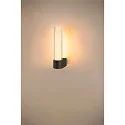SLV Luminaria de pared LYGANT SINGLE IP44, negro