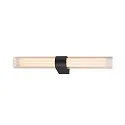 SLV Luminaria de pared LYGANT DOUBLE IP44, negro