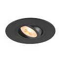 Luminaria empotrable para techos NEW TRIA® 75 XL redondo GU10 IP20, negro