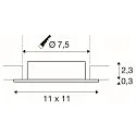 SLV mounting ring NEW TRIA® 75 XL square, rose gold