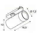 Foco trifásico TRACKSPOT V / 10-20W CCT Switch, conmutable, multipower, enfocable IP20, blanco 