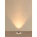 SLV floor recessed luminaire DASAR® S square, swivelling, passable, switchable IP67, stainless steel 