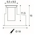 SLV floor recessed luminaire DASAR® S square, swivelling, passable, switchable IP67, stainless steel 