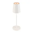 SLV battery table lamp VINOLINA TWO 3-CCT 3-fold, CCT Switch, with touch dimmer, conical, with charging station IP65, white dimmable