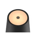 SLV battery table lamp VINOLINA TWO 3-CCT 3-fold, CCT Switch, with touch dimmer, conical, with charging station IP65, black dimmable