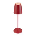 SLV battery table lamp VINOLINA TWO 3-CCT 3-fold, CCT Switch, with touch dimmer, conical, with charging station IP65, red dimmable