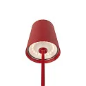 SLV battery table lamp VINOLINA TWO 3-CCT 3-fold, CCT Switch, with touch dimmer, conical, with charging station IP65, red dimmable