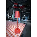 SLV battery table lamp VINOLINA TWO 3-CCT 3-fold, CCT Switch, with touch dimmer, conical, with charging station IP65, red dimmable