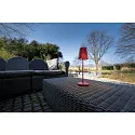 SLV battery table lamp VINOLINA TWO 3-CCT 3-fold, CCT Switch, with touch dimmer, conical, with charging station IP65, red dimmable