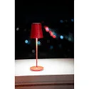 SLV battery table lamp VINOLINA TWO 3-CCT 3-fold, CCT Switch, with touch dimmer, conical, with charging station IP65, red dimmable