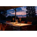 SLV battery table lamp VINOLINA TWO 3-CCT 3-fold, CCT Switch, with touch dimmer, conical, with charging station IP65, rust dimmable