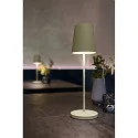 SLV battery table lamp VINOLINA TWO 3-CCT 3-fold, CCT Switch, with touch dimmer, conical, with charging station IP65