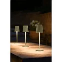 SLV battery table lamp VINOLINA TWO 3-CCT 3-fold, CCT Switch, with touch dimmer, conical, with charging station IP65