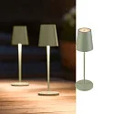 SLV battery table lamp VINOLINA TWO 3-CCT 3-fold, CCT Switch, with touch dimmer, conical, with charging station IP65