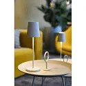 SLV battery table lamp VINOLINA TWO 3-CCT 3-fold, CCT Switch, with touch dimmer, conical, with charging station IP65