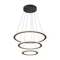 SLV pendant luminaire ONE FLAT TRIPLE IP20, black dimmable