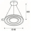 SLV pendant luminaire ONE FLAT TRIPLE IP20, white dimmable