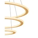 SLV pendant luminaire ONE FLAT TRIPLE IP20, brass, black dimmable