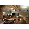 SLV pendant luminaire ONE FLAT TRIPLE IP20, brass, black dimmable