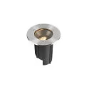 Luminaria empotrable en suelo DASAR® M redondo, giratorio, controlable por DALI, pasable IP67, acero inoxidable regulable