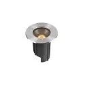 Luminaria empotrable en suelo DASAR® M redondo, giratorio, controlable por DALI, pasable IP67, acero inoxidable regulable